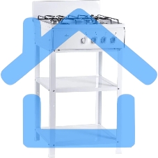 Плита газовая Flama AVG 1402 W белый,щиток, конфорок 4 шт, духовка 50 л, 50 см x 85 см x 58 см