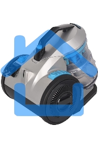 Пылесос Hyundai HYV-C2955 серебристый/синий, 380/2400 Вт, уборка сухая, пылесборник контейнер 3.5 л