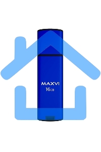 Флешка USB Maxvi MP2 blue (FD16GbUSB20C10MP2), 16Gb, USB 2.0, R/W 15/5, синий/черный