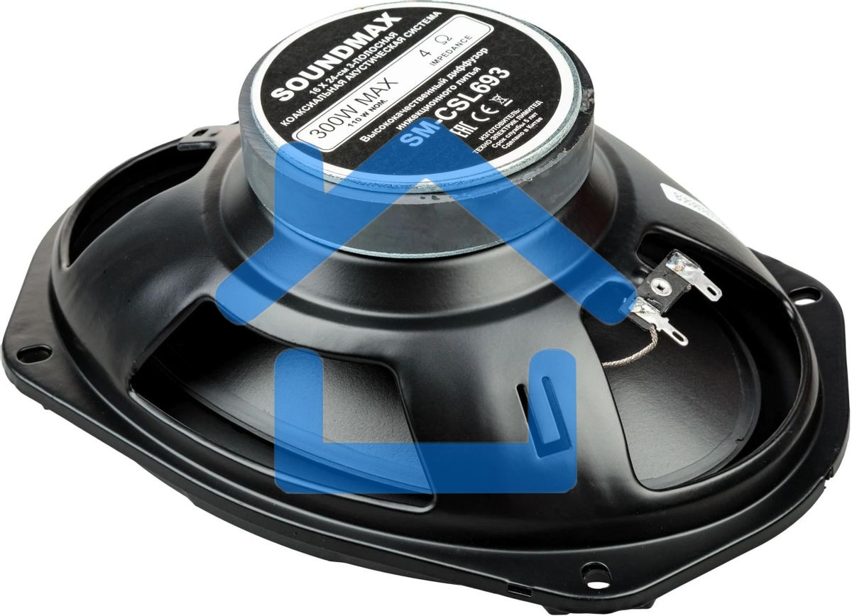Колонки автомобильные Soundmax SM-CSL693 4Ом 15x23см (6x9дюйм) (ком.:2кол.) коаксиальные трехполосные