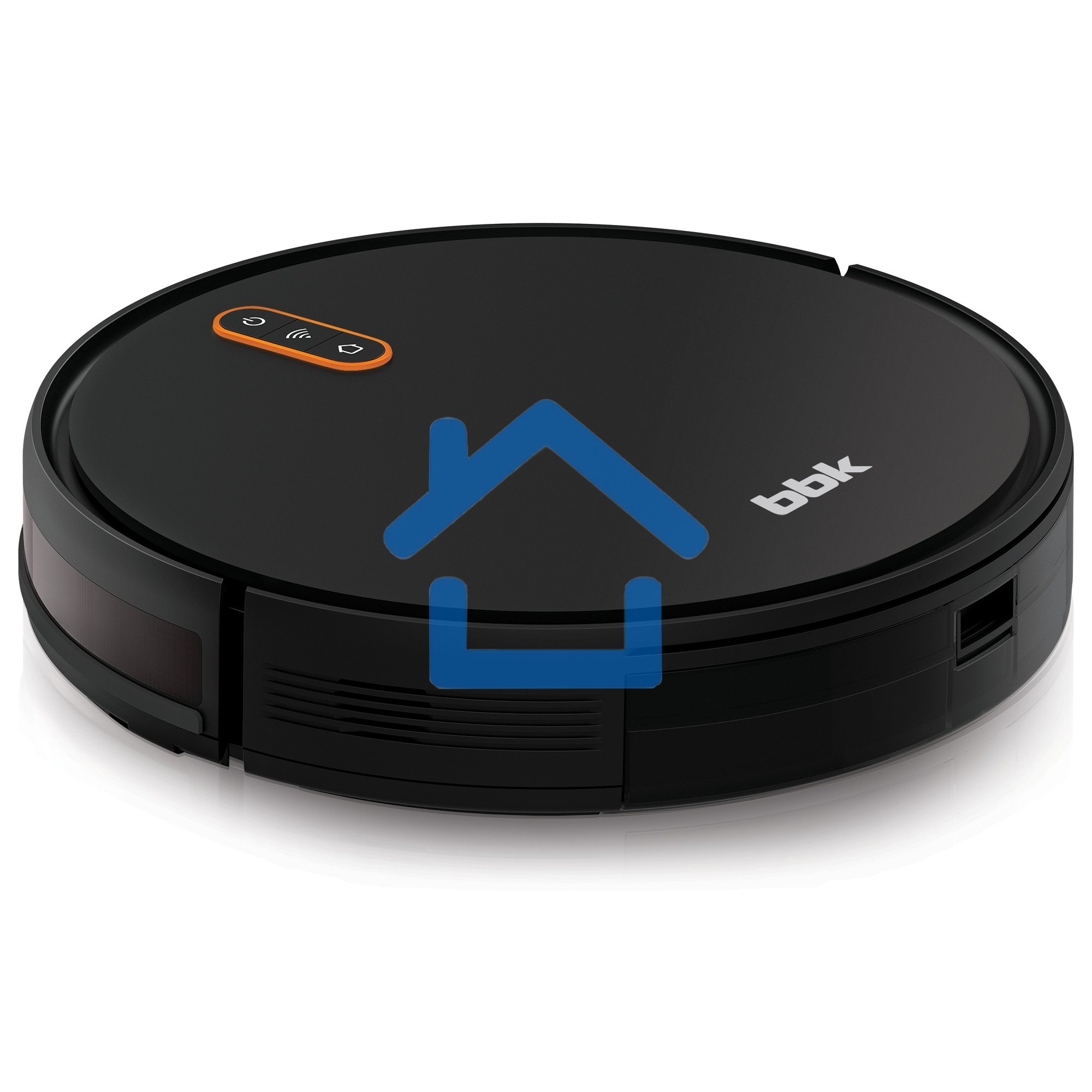 Робот-пылесос BBK BV3502 черный/оранжевый, 2600 мА·ч Li-Ion, уборка влажная/сухая, пылесборник контейнер 0.5 л