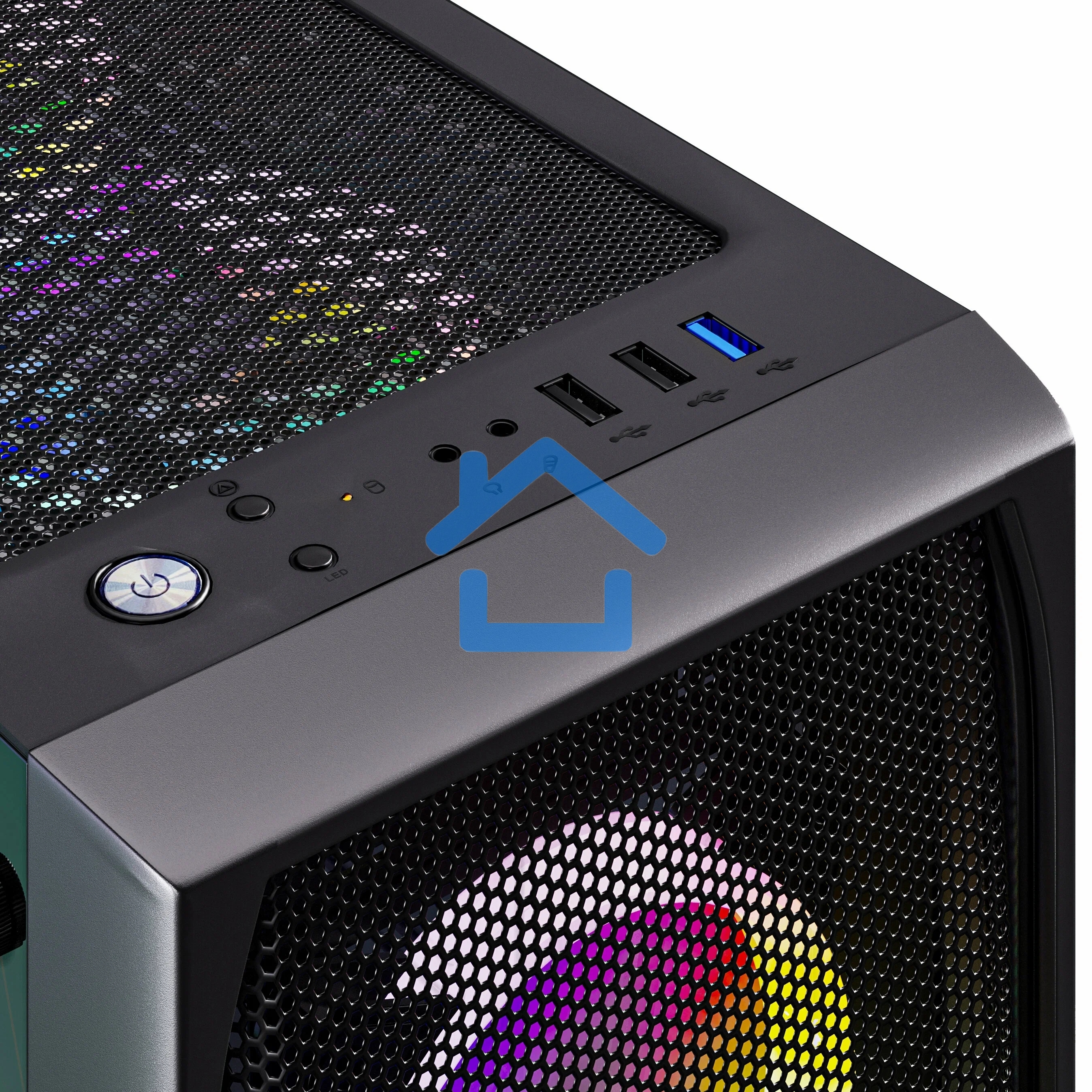 Компьютерный корпус ABR GQ-3 (8017) (USB 3.0X1 + USB 2.0 X2+audio)