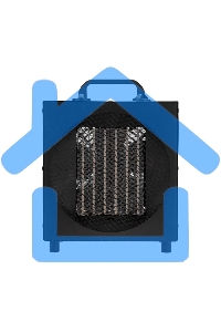 Пушка тепловая (тепловентилятор) Rexant электрическая, квадратная, PTC, 5кВт