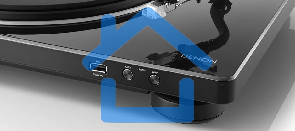 Проигрыватель винила Denon DP-450USB частично автоматический черный