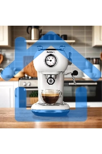 Кофеварка рожковая Kitfort КТ-7219 белый, исп. кофе - молотый, 1.2 л, 1100 Вт, 15 Бар.