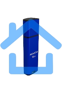 Флешка USB Maxvi MP2 blue (FD16GbUSB20C10MP2), 16Gb, USB 2.0, R/W 15/5, синий/черный
