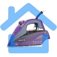 Утюг BRAYER, 2600 Вт, керамическое покрытие, автоотключение, Пар 140 г/м, One temp, антикапля, спрей, самоотчистка