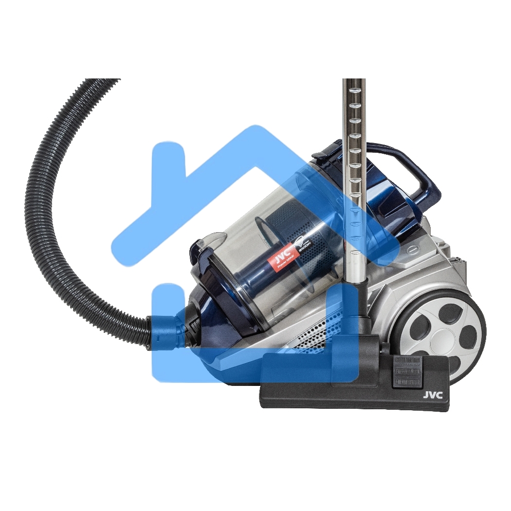 Пылесос JVC JH-VC423 синий/серый, 420/2400 Вт, уборка сухая, пылесборник контейнер, 3 л.