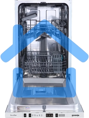 Встраиваемая посудомоечная машина Gorenje GV522E10S, серебристый, 44.8 см, 9 компл., 49 дБ, класс A++