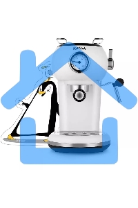 Кофеварка рожковая Kitfort КТ-7219 белый, исп. кофе - молотый, 1.2 л, 1100 Вт, 15 Бар.