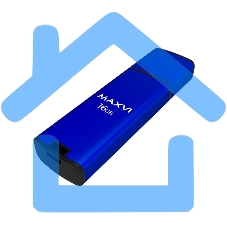 Флешка USB Maxvi MP2 blue (FD16GbUSB20C10MP2), 16Gb, USB 2.0, R/W 15/5, синий/черный