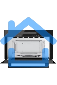 Микроволновая печь встраиваемая Kuppersberg, High-Tech, 34 л, гриль, 5 уровней мощности, 8 автоматических программ, многофункциональный таймер, размораживание, сенсорное управление, блокировка от детей, поворотный стол, черный