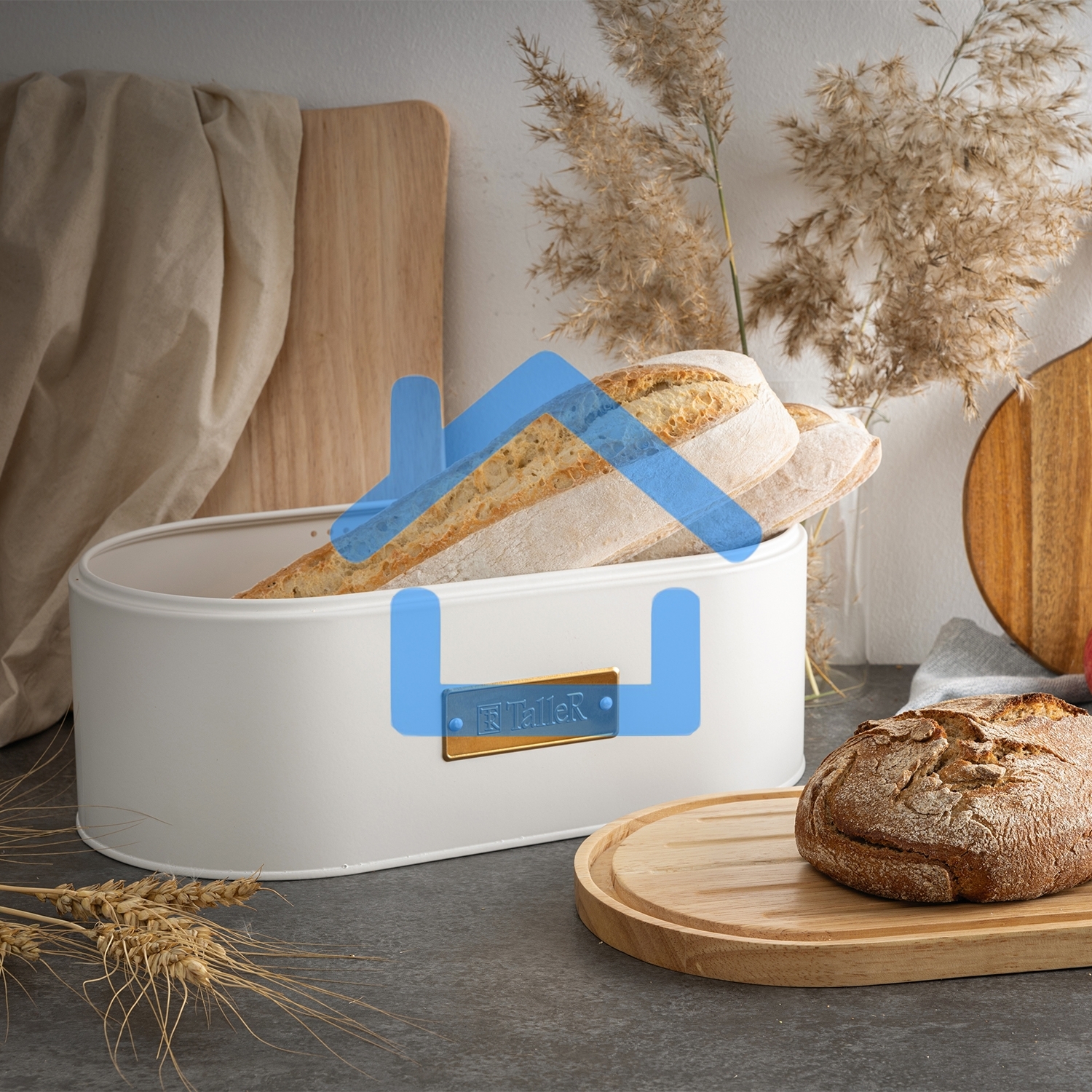 Хлебница TALLER TR-51979 Хюгге с крышкой-разделочной доской