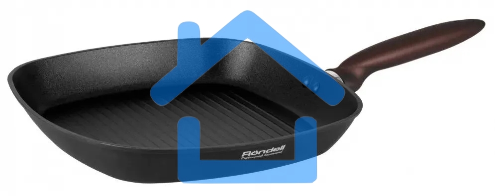 Сковорода-гриль Rondell Tierno RDA-1579, 28см, без крышки, черный