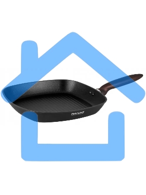 Сковорода-гриль Rondell Tierno RDA-1579, 28см, без крышки, черный