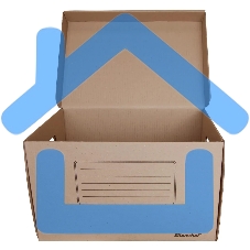 Короб архивный откидная крышка Silwerhof ОК-18 микрогофрокартон 480x325x295мм коричневый