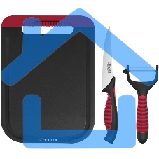 Набор ножей кухонных Rondell RD-1892 компл.:3предм. разд.дос. черный/бордовый блистер