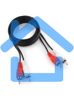 Кабель аудио Cablexpert CCA-2R2R-1.8M-N, 2xRCA/2xRCA, 1.8м, черный, пакет