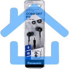 Наушники Panasonic RP-TCM115GCK внутриканальные 10-24000Гц 1.2м 3.5мм 98дБ микрофон, черный