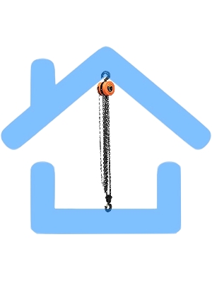 Таль цепная Sparta 519195 3 т, h подъема 3 м, расстояние между крюками 470 мм