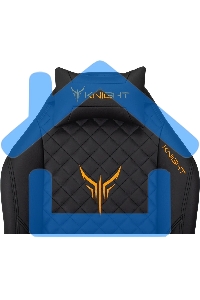 Кресло игровое Knight RAMPART черный, ромбик, эко.кожа, с подголов. крестовина металл