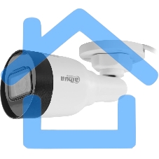 Уличная цилиндрическая IP-видеокамера DAHUA DH-IPC-HFW1230S1P-0280B-S6 2Мп, 1/2.8” CMOS, объектив 2.8мм, детектор человка, ИК-подсветка до 30м, IP67, корпус: металл, пластик