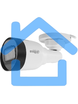 Уличная цилиндрическая IP-видеокамера DAHUA DH-IPC-HFW1230S1P-0280B-S6 2Мп, 1/2.8” CMOS, объектив 2.8мм, детектор человка, ИК-подсветка до 30м, IP67, корпус: металл, пластик