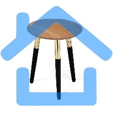 Столик кофейный SHEFFILTON SHT-CT17 дуб весенний/черное дерево/латунь (191695)