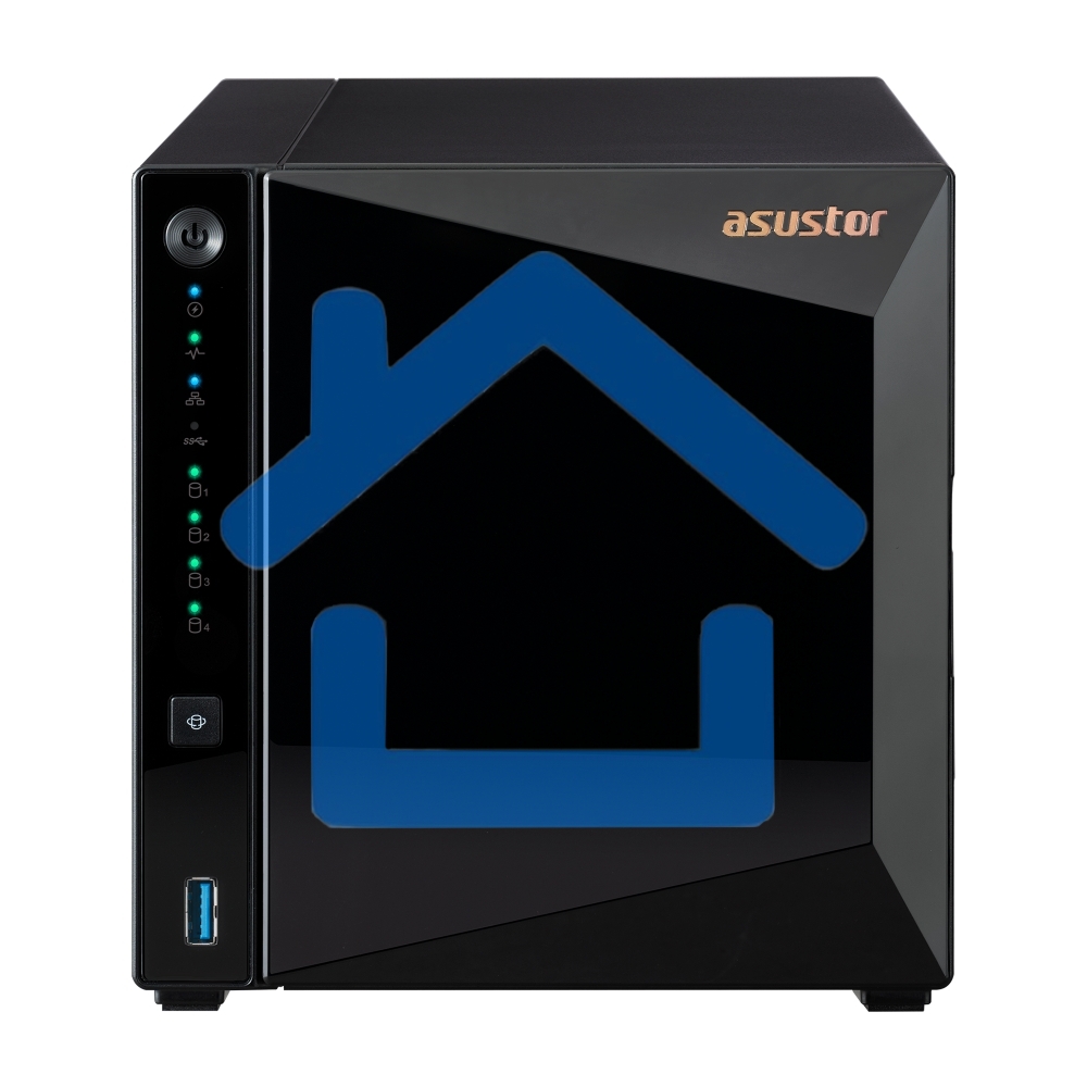 Сетевое хранилище ASUSTOR AS3304T 4-Bay NAS/MPl/Cel 1.4GHz Quad Core/2GbDDR4/noHDD,LFF(HDD,SSD),/1x1GbE(LAN)/3xUSB3.2; 90IX01L0-BW3S00