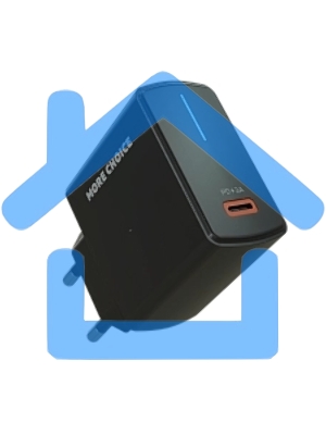 Зарядное устройство MORE CHOICE (4610196409936) NC60 1USB-C 3.0A PD 20W быстрая зарядка черный