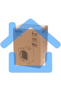 Пушка тепловая (тепловентилятор) Rexant электрическая, квадратная, PTC, 5кВт