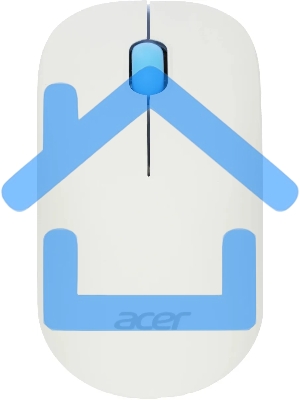 Мышь беспроводная Acer OMR205 белый/голубой, 1200 dpi, радиоканал, USB, кнопки - 3