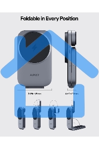 Беспроводное зарядное устройство Aukey LC-MC312 3in1 Travel Qi2