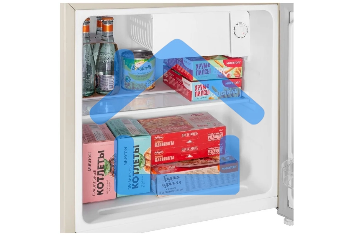 Холодильник Maunfeld MFF50BG золотой однокамерный 46л, De Frost