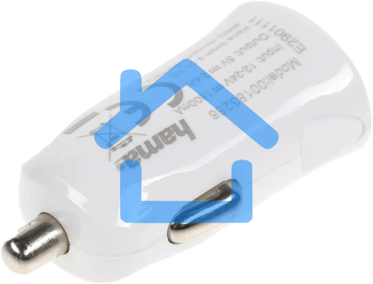 Комплект зарядное устройство Hama H-183266 2.4A для Apple кабель Apple Lightning белый