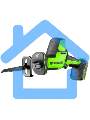 Пила сабельная аккумуляторная GreenWorks GPT-CRS-25, 24V, бесщеточная, без АКБ и ЗУ (1200507)