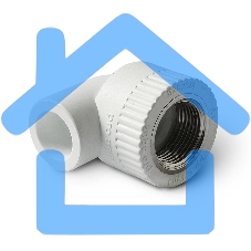 Уголок комбинированный 20 х 1/2' ВР полипропиленовый PPR белый PRO AQUA