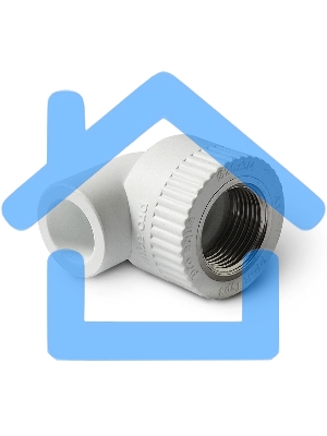 Уголок комбинированный 20 х 1/2' ВР полипропиленовый PPR белый PRO AQUA