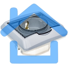 Розетка 1-м СП Этюд защ. шторки с заземл. IP44 белый SchE PC16-044B