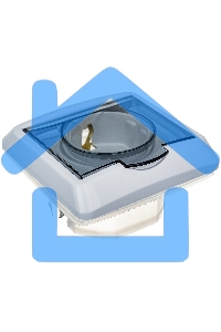 Розетка 1-м СП Этюд защ. шторки с заземл. IP44 белый SchE PC16-044B