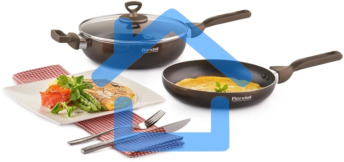 Сковорода Rondell Impressia RDA-1149 круглая 26см покрытие: Xylan Plus ручка несъемная (без крышки) зеленый