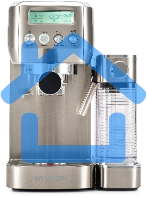 Кофеварка рожковая Hyundai HEM-9999 серебристый, исп. кофе - молотый, 1.3 л, 1350 Вт, 20 Бар