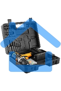 Дрель-шуруповерт DEKO Banger 20V ONE, Аккумуляторная, 20В, 1 АКБ + в кейсе + набор 63 инструмента для дома