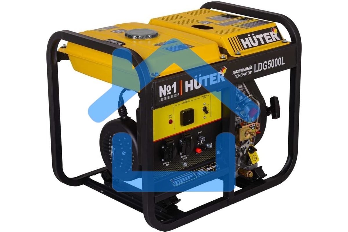 Электрогенератор дизельный Huter LDG 5000L, 3.3 кВт, 82 дБ, 68.7 кг