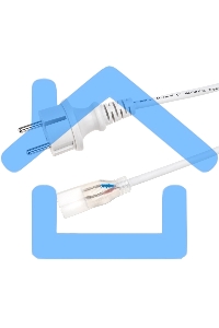 Установочный набор для одностороннего Гибкого неона Neon-night  8х16мм (шнур питания каучук с диодным мостом и вилкой, заглушка, переходная муфта, игла) 1,5м