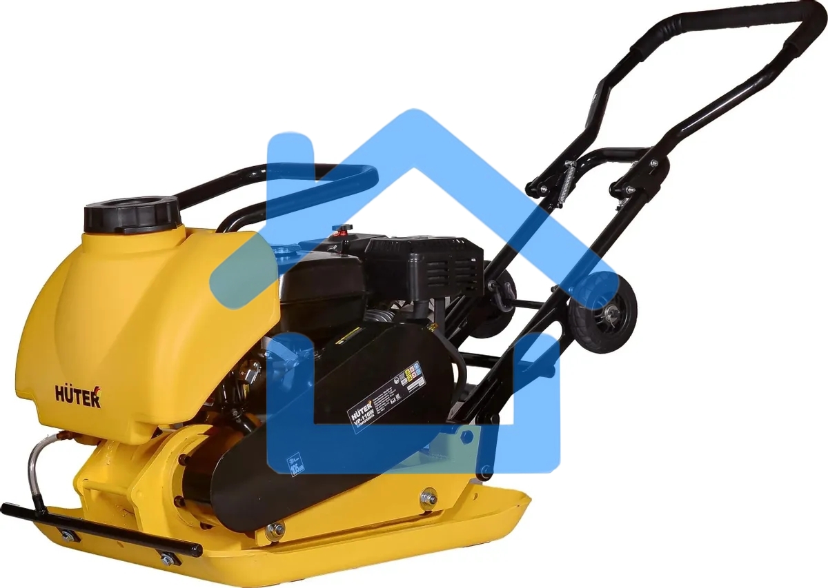 Виброплита бензиновая Huter VP-110W 13.3 л, 4780 Вт 6.5 л.с., 25 кН, подошва 580х500 мм, 1150 м²/ч, 105 дБ