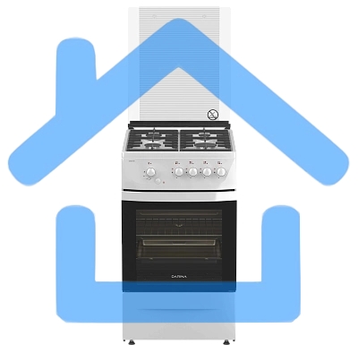 Плита газовая Darina 1D1 GM 241 008 W белый/черный, конфорок 4 шт, духовка 50 л, 50 см x 85 см x 60 см