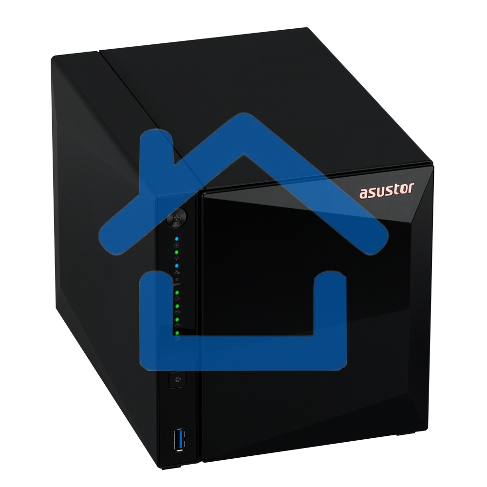 Сетевое хранилище ASUSTOR AS3304T 4-Bay NAS/MPl/Cel 1.4GHz Quad Core/2GbDDR4/noHDD,LFF(HDD,SSD),/1x1GbE(LAN)/3xUSB3.2; 90IX01L0-BW3S00