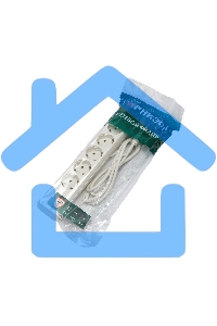 Сетевой фильтр Гарнизон 5р, 10А, 2xUSB, 1.8м, ур.защиты 4, белый, пакет