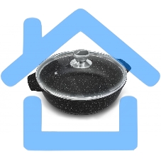 Жаровня со стекл. крышкой НЕВА МЕТАЛЛ ПОСУДА L186540i 4 л литая Индукция Гранит